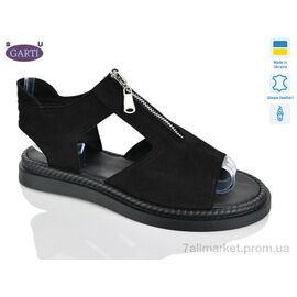 Фотография Босоножки женские летние Лето 2527 чорний замш (6 пар р.36-40) "Garti" недорого оптом от прямого поставщика