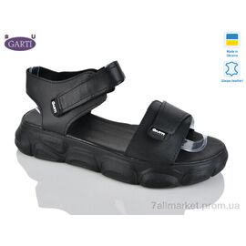 Фотография Босоножки женские летние Лето 2136 чорна шкіра (6 пар р.36-40) "Garti" недорого оптом от прямого поставщика