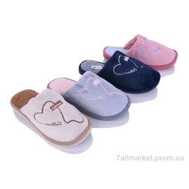 Фотография Тапки женские для дома Весна/осень DF2504 mix (12 пар р.36-41) "Alex" недорого оптом от прямого поставщика