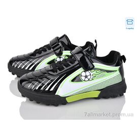 Фотография Футбольная обувь детские Весна/осень 21 black (6 пар р.32-37) "PoniTop kids" недорого оптом от прямого поставщика