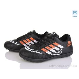 Фотография Футбольная обувь детские Весна/осень 33 black (6 пар р.36-40) "PoniTop kids" недорого оптом от прямого поставщика