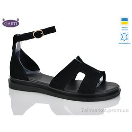 Фотография Босоножки женские летние Лето 0192 чорний замш (6 пар р.36-40) "Garti" недорого оптом от прямого поставщика