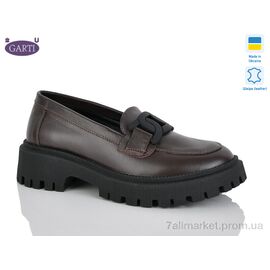 Фотография Туфли женские стильные Весна/осень 417 корич шкіра (6 пар р.36-40) "Garti" недорого оптом от прямого поставщика