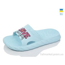 Шльопанці жіночі полегшені Літо N68 бірюза (8 пар р.36-41) "Lot Shoes" недорого оптом від прямого постачальника