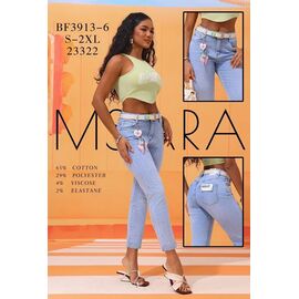 Фотография Джинсы женские BF3913-6 l.blue р.S-2XL "Miss Kurry" недорого оптом от прямого поставщика