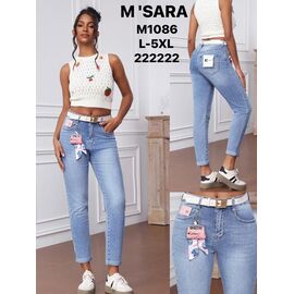 Джинси жіночі M1086 l.blue р.L-5XL "Miss Kurry" недорого оптом від прямого постачальника