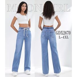Джинси жіночі GDX2670 l.blue р.L-4XL "Miss Kurry" недорого оптом від прямого постачальника