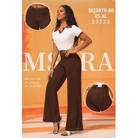 Джинси жіночі BQ3570-60 brown р.XS-XL "Miss Kurry" недорого оптом від прямого постачальника