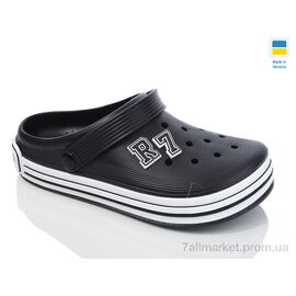 Фотография Кроксы женские летние Лето N601 чорний (8 пар р.37-41) "Lot Shoes" недорого оптом от прямого поставщика
