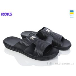 Фотография Шлепки мужские пляжные Лето 137 чорний (8 пар р.40-45) "Roks" недорого оптом от прямого поставщика