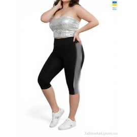 Фотография Капри женские Лето 066 чорний (XL-4XL) (4 шт. р.сетка XL-4XL) "Sport style" недорого оптом от прямого поставщика