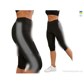 Фотография Капри женские Лето 066 чорний (4 шт. р.сетка XL-4XL) "Sport style" недорого оптом от прямого поставщика