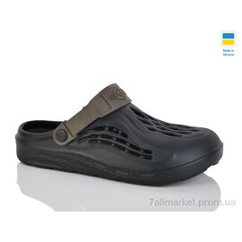 Фотография Кроксы мужские легкие Лето CM129 чорний-хакі (8 пар р.41-45) "DeMur" недорого оптом от прямого поставщика