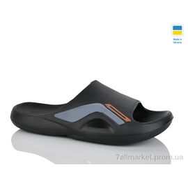 Фотография Шлепки мужские пляжные Лето L131 чорний (8 пар р.41-45) "DeMur" недорого оптом от прямого поставщика