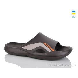 Фотография Шлепки мужские пляжные Лето L131 коричневий (8 пар р.41-45) "DeMur" недорого оптом от прямого поставщика