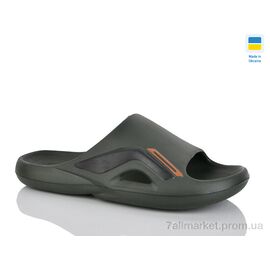 Фотография Шлепки мужские пляжные Лето L131 хакі (8 пар р.41-45) "DeMur" недорого оптом от прямого поставщика