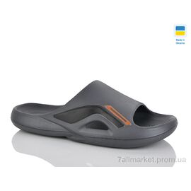 Фотография Шлепки мужские пляжные Лето L131 графіт (8 пар р.41-45) "DeMur" недорого оптом от прямого поставщика