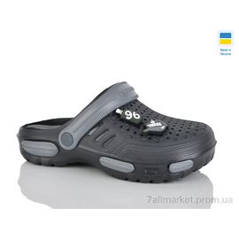 Фотография Кроксы детские летние Лето CD48 графіт (6 пар р.36-41) "DeMur" недорого оптом от прямого поставщика