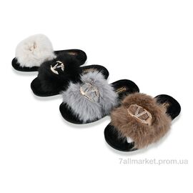 Фотография Тапки женские для дома зима JF02 mix (12 пар р.36-41) "M&L  Alex13" недорого оптом от прямого поставщика
