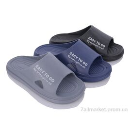 Фотография Шлепки мужские пляжные Лето B116-1 mix (12 пар р.40-45) "Deshman" недорого оптом от прямого поставщика