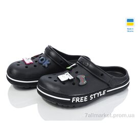 Крокси дитячі літні Літо 329 чорний (8 пар р.33-36) "Крок" недорого оптом від прямого постачальника