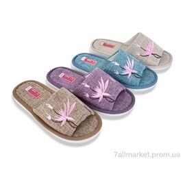 Фотография Тапки женские для дома Весна/осень 8199 mix (12 пар р.36-41) "Deshman" недорого оптом от прямого поставщика