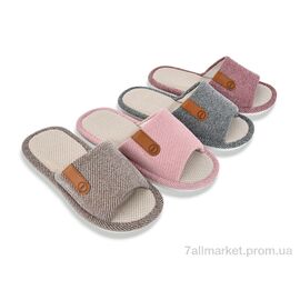 Фотография Тапки женские для дома Весна/осень JF8 mix (12 пар р.36-41) "Deshman" недорого оптом от прямого поставщика