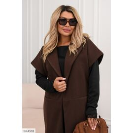 Стильний кардиган на підкладці з прорізними кишенями із фактурного кашеміру р.48-50;52-54;56-58;60-62 "BELUZA" купити недорого від прямого постачальника