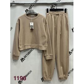 Костюм спортивний жіночий теплий 1196 beige р.S-L "Met&March" недорого оптом від прямого постачальника