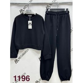 Костюм спортивний жіночий теплий 1196 black р.S-L "Met&March" недорого оптом від прямого постачальника