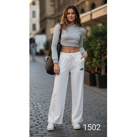 Штани спортивні жіночі 1502 white р.S-L "Met&March" недорого оптом від прямого постачальника