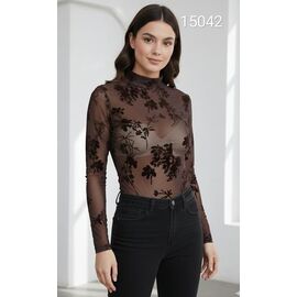 Боді 15042 brown р.S-M "Met&March" недорого оптом від прямого постачальника