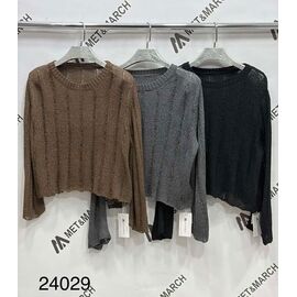 Светр жіночий 24029 brown р.S-M "Met&March" недорого оптом від прямого постачальника