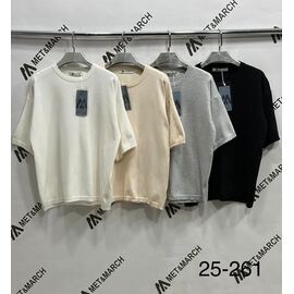 футболка жіноча 25-261 grey р.one size "Met&March" недорого оптом від прямого постачальника