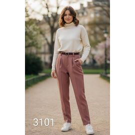 Жіночі штани 3101 beige р.S-L "Met&March" недорого оптом від прямого постачальника