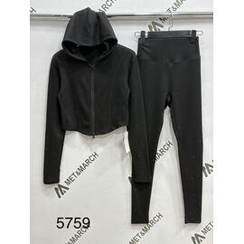 Костюм спортивний жіночий теплий 5759 black р.S-M "Met&March" недорого оптом від прямого постачальника
