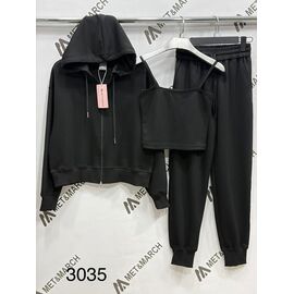 Костюм спортивний жіночий теплий 3035 black р.S-L "Met&March" недорого оптом від прямого постачальника