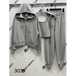 Костюм спортивний жіночий теплий 3035 grey р.S-L "Met&March" недорого оптом від прямого постачальника