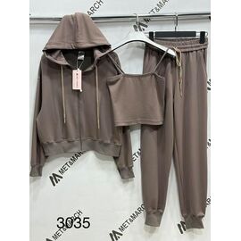 Костюм спортивний жіночий теплий 3035 l.brown р.S-L "Met&March" недорого оптом від прямого постачальника