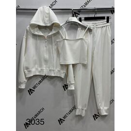 Костюм спортивний жіночий теплий 3035 white р.S-L "Met&March" недорого оптом від прямого постачальника