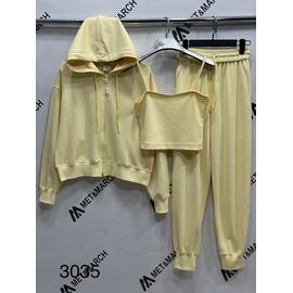 Костюм спортивний жіночий теплий 3035 yellow р.S-L "Met&March" недорого оптом від прямого постачальника