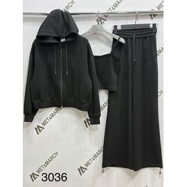 Костюм спортивний жіночий теплий 3036 black р.S-L "Met&March" недорого оптом від прямого постачальника