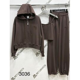 Костюм спортивний жіночий теплий 3036 brown р.S-L "Met&March" недорого оптом від прямого постачальника