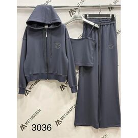 Костюм спортивний жіночий теплий 3036 d.grey р.S-L "Met&March" недорого оптом від прямого постачальника