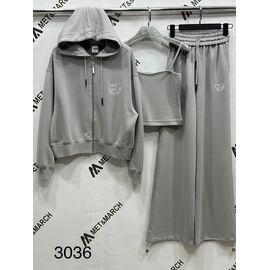 Костюм спортивний жіночий теплий 3036 grey р.S-L "Met&March" недорого оптом від прямого постачальника