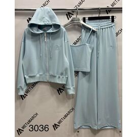 Костюм спортивний жіночий теплий 3036 l.blue р.S-L "Met&March" недорого оптом від прямого постачальника