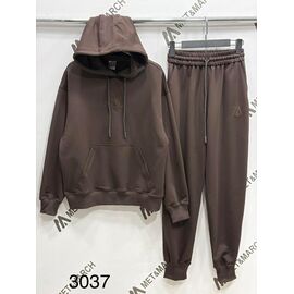Костюм спортивний жіночий теплий 3037 d.brown р.S-L "Met&March" недорого оптом від прямого постачальника