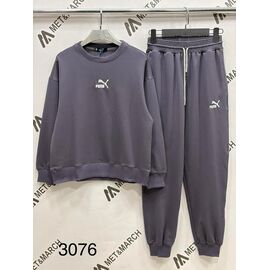 Костюм спортивний жіночий теплий 3076 d.grey р.XS-L "Met&March" недорого оптом від прямого постачальника