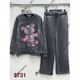 Костюм спортивний жіночий теплий 3731 d.grey р.S-L "Met&March" недорого оптом від прямого постачальника