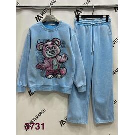 Костюм спортивний жіночий теплий 3731 l.blue р.S-L "Met&March" недорого оптом від прямого постачальника